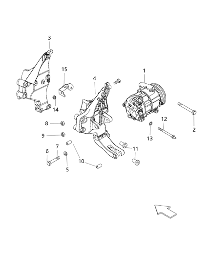 2015 Jeep Renegade  Nut Diagram for 6106406AA