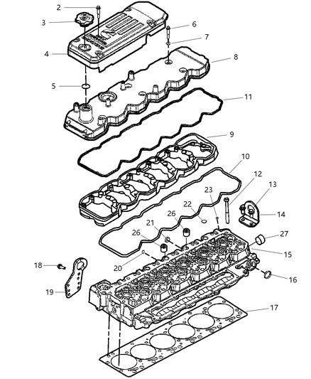 2003 Dodge Ram 1500  Bolt-HEXAGON FLANGE Head Diagram for 4638666