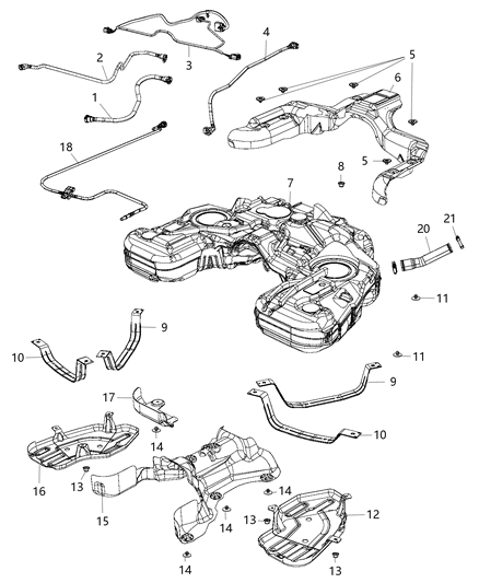 2021 Dodge Durango  Fuel Tank Diagram for 68482706AA