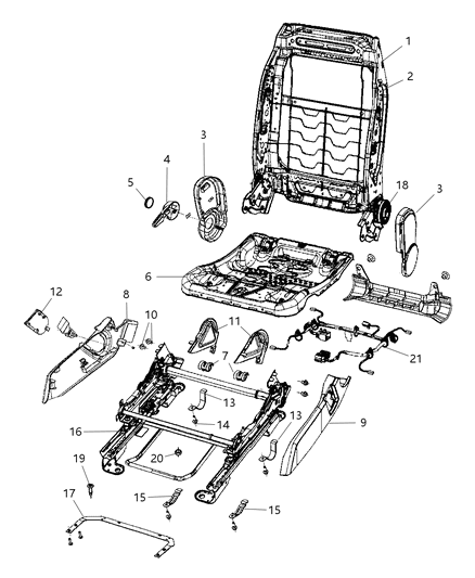 2008 Jeep Compass  Shield-Passenger INBOARD Diagram for 1DQ441D5AA