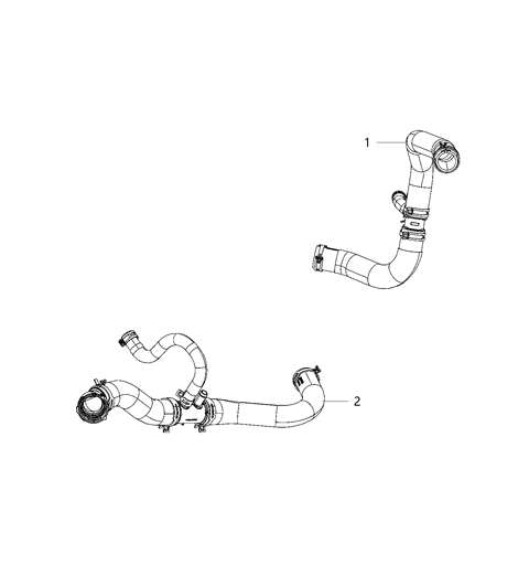 2021 Ram 1500  Hose-Radiator Inlet Diagram for 68268584AD