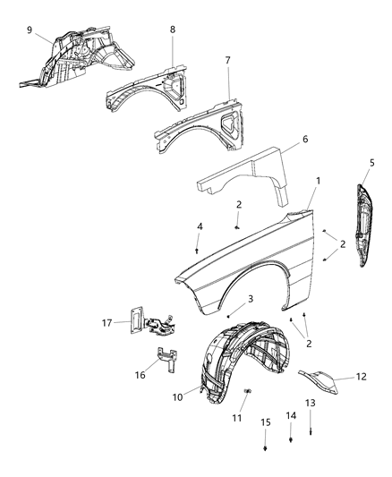 2018 Dodge Challenger  Bracket-Mounting Diagram for 68322353AC