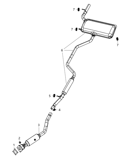 2012 Chrysler 200  Catalytic Converter Diagram for 68067130AB