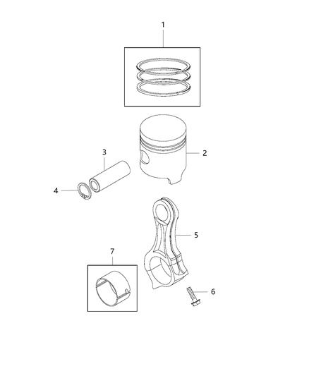 2017 Ram ProMaster 1500  Ring-Piston Pin Diagram for 68133309AA