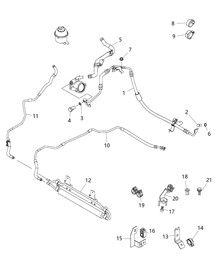 2020 Ram ProMaster City  Line-Power Steering Pressure Diagram for 68427668AA