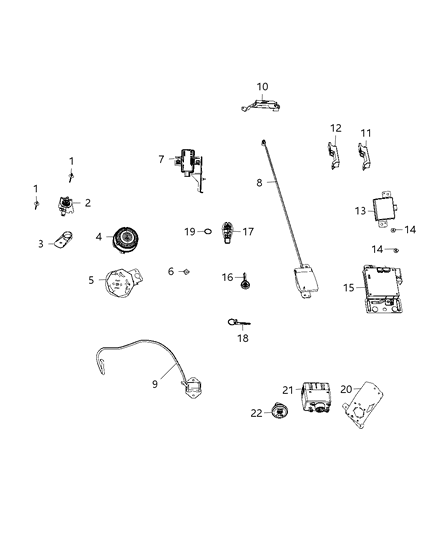 2015 Chrysler Town & Country  Switch-UNDERHOOD Diagram for 5026211AA