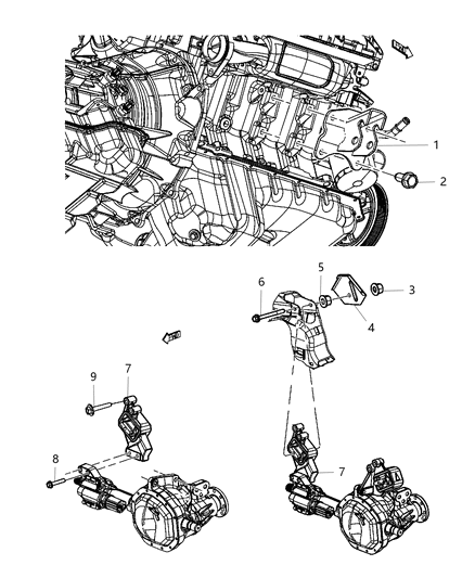 2019 Ram 1500  INSULATOR-Engine Mount Diagram for 68044126AC