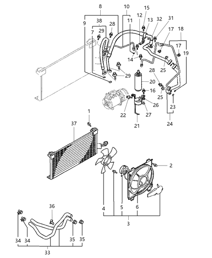 2000 Dodge Avenger  Bolt Diagram for MF243655