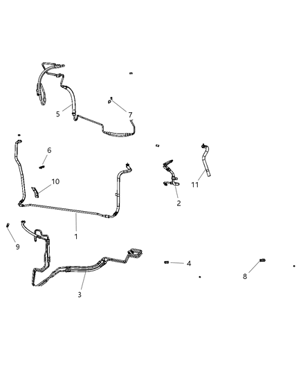 2010 Dodge Grand Caravan  Hose-Power Steering Pressure Diagram for 4862304AA