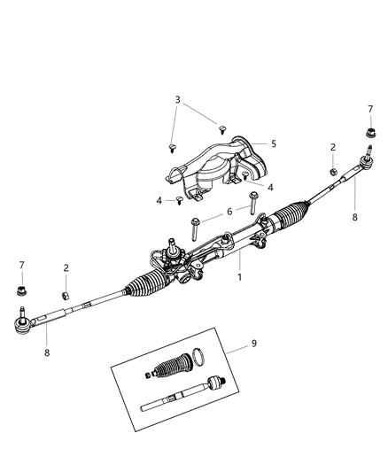2014 Ram C/V  Rack And Pinion Gear Diagram for 5151705AF