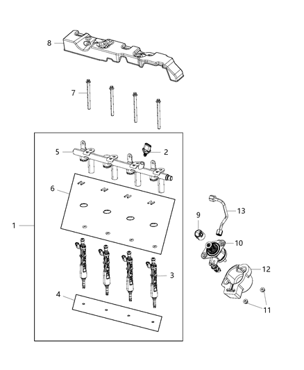 2018 Jeep Wrangler  Pump-Fuel Injection Diagram for 5281484AA