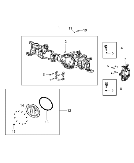2020 Ram 5500  Differential Cover Diagram for 68456965AA