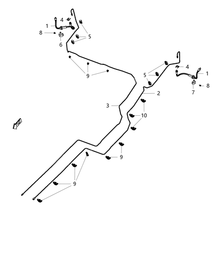 2020 Jeep Cherokee  Line-Brake Diagram for 68291420AA