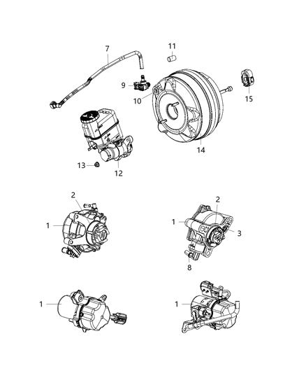 2019 Jeep Cherokee  Hose-Brake Booster Vacuum Diagram for 68290529AA