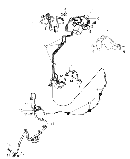 2020 Ram 3500  Line-Brake Diagram for 68373013AB