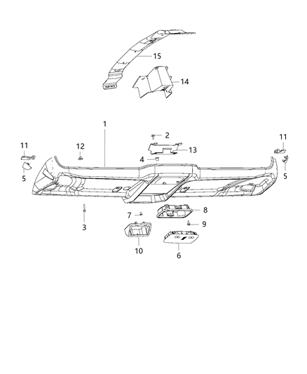 2016 Ram ProMaster 2500  Lamp-Dome Diagram for 5XW03LA6AA