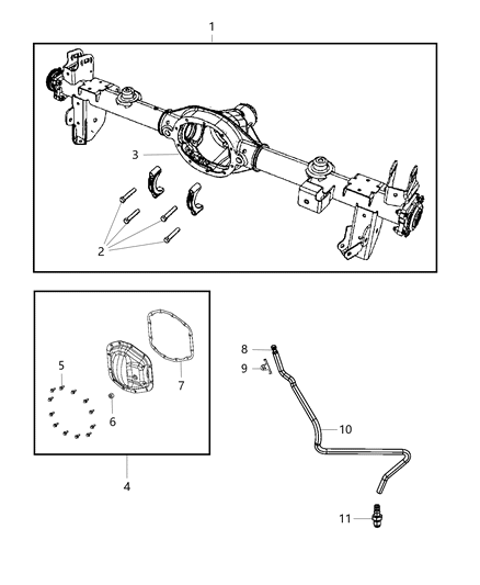 2018 Jeep Wrangler  Housing-Rear Axle Diagram for 68401152AA