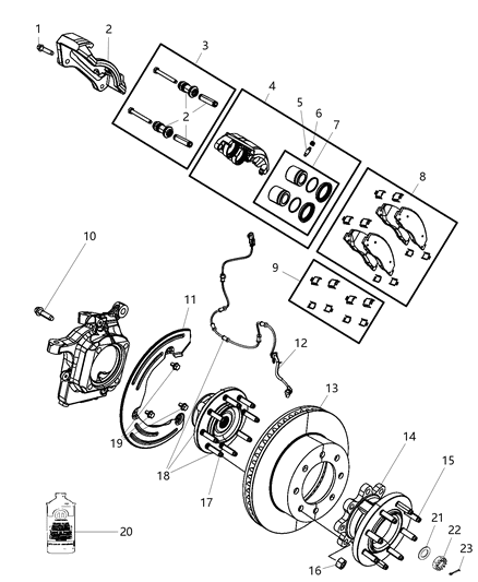 2010 Dodge Ram 3500  Nut-Wheel Diagram for 6034727
