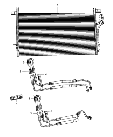 2009 Dodge Journey  Hose-Oil Cooler Pressure And Ret Diagram for 5058402AC