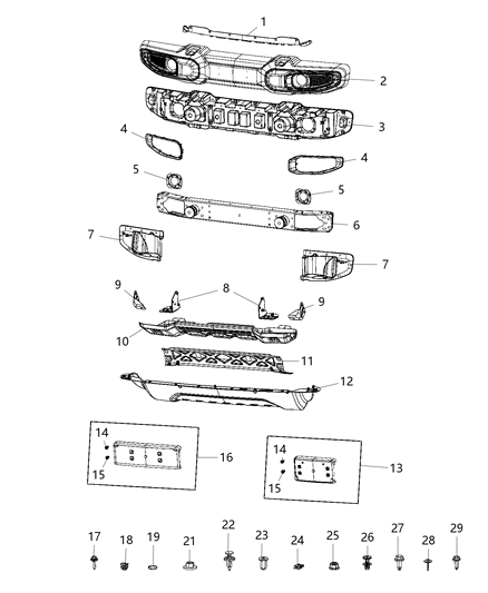 2021 Jeep Gladiator  Bracket Diagram for 68298555AA