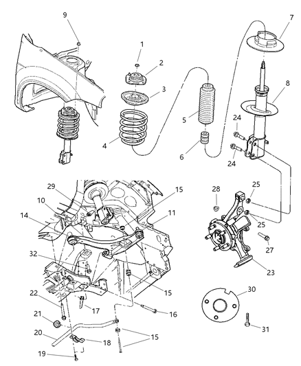 2000 Dodge Neon  Screw-HEXAGON Head Diagram for 6505727AA
