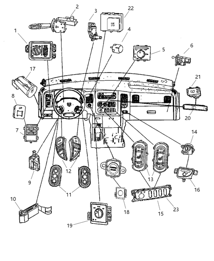 2007 Dodge Ram 1500  Switch-Heated Seat Diagram for 56040639AD