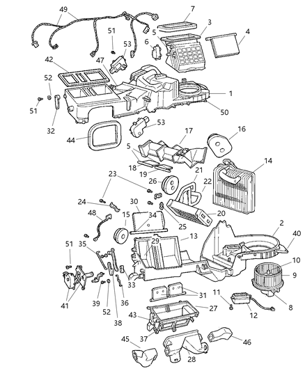 1999 Jeep Grand Cherokee  Door-Air Inlet Diagram for 5012712AA