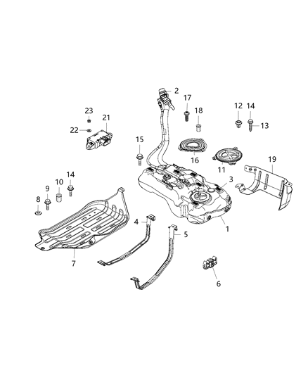 2020 Jeep Renegade  Bolt-HEXAGON FLANGE Head Diagram for 6107162AA