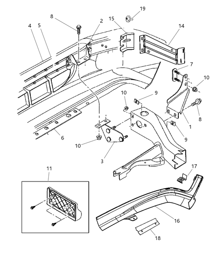 2003 Dodge Dakota  Bolt Diagram for 6504144