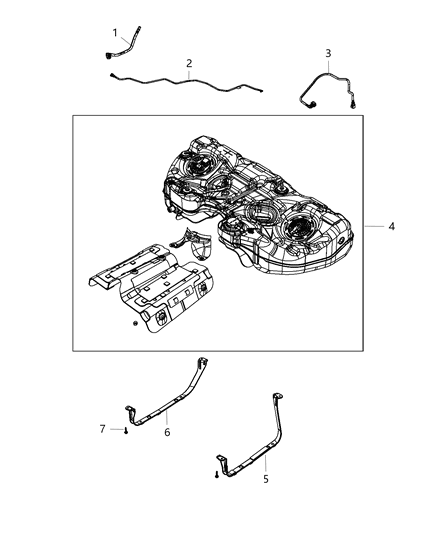 2020 Dodge Challenger  Tank-Fuel Diagram for 68494592AA