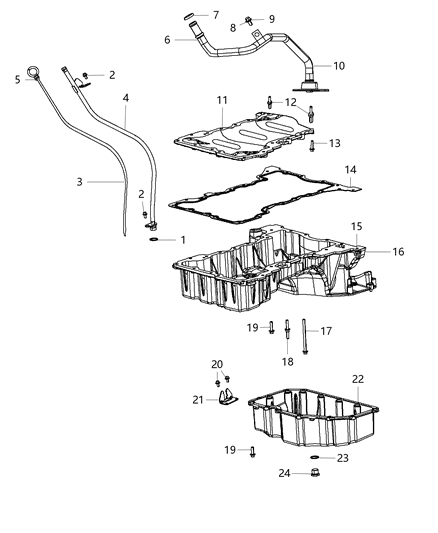 2014 Ram 1500  Oil Drain Plug Diagram for 68211183AA