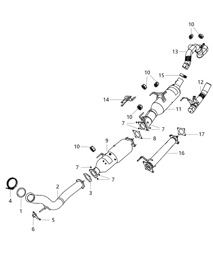 2012 Ram 4500  ISOLATOR-Exhaust Support Diagram for 52122651AD
