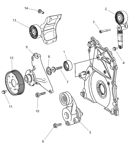 2007 Dodge Sprinter 3500  Bracket Diagram for 68012463AA