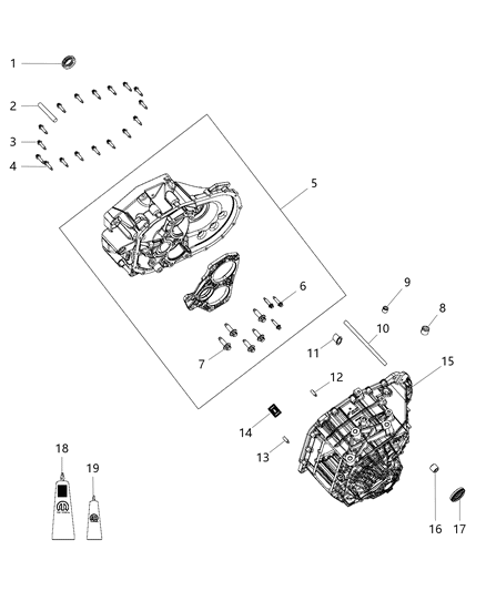 2018 Jeep Cherokee  DOWEL Pin Diagram for 68353337AA