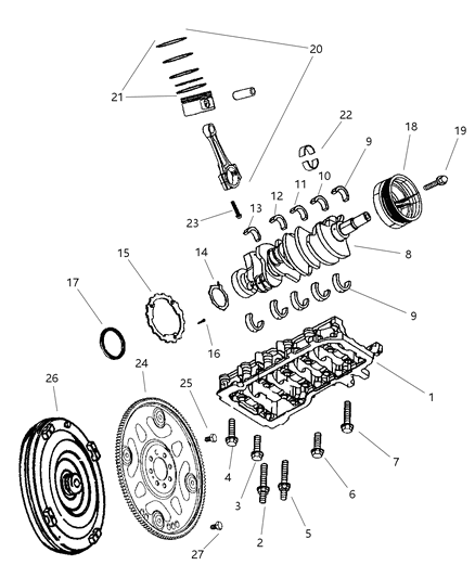 2005 Dodge Durango  Plug Diagram for 6036592AA