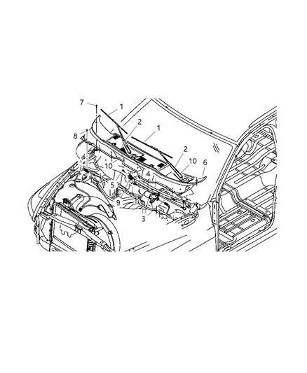 2010 Dodge Ram 2500  Motor-WIPER Diagram for 68050422AA