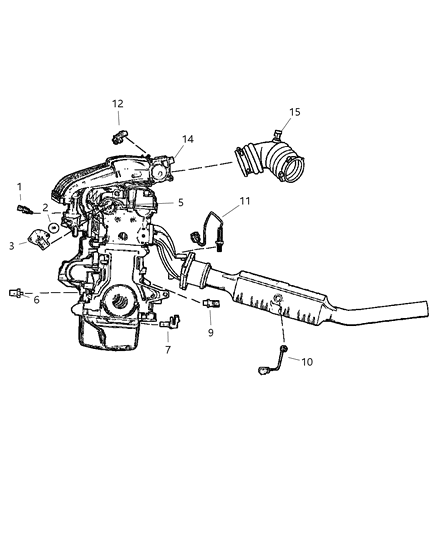 2003 Dodge Caravan  Oxygen Sensor Diagram for 4686935AB