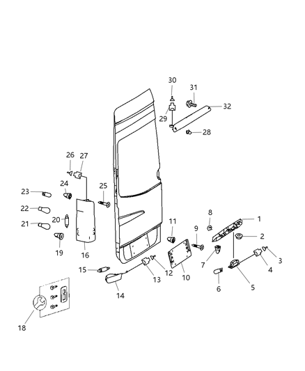 2009 Dodge Sprinter 2500  Lamp-Center High Mounted Stop Diagram for 68012885AA