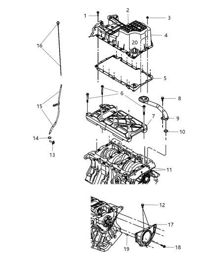 2009 Dodge Journey  RETAINER-CRANKSHAFT Rear Oil Diagram for 4663870AB