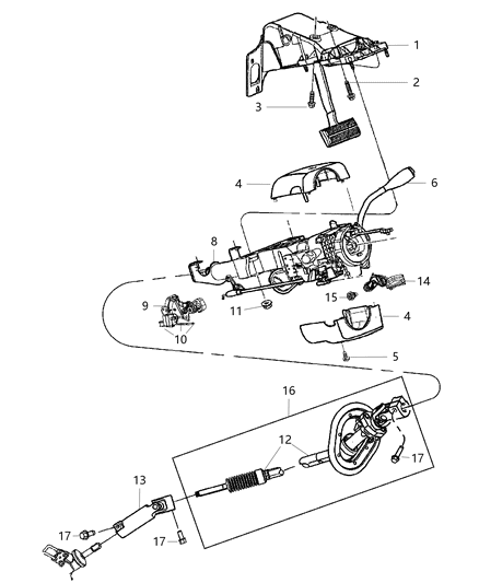2012 Ram 3500  Steering Column Intermediat Shaft Diagram for 55351285AC