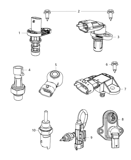 2013 Dodge Dart  Sensor-Crankshaft Position Diagram for 68070490AB