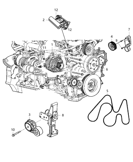 2012 Ram 2500  ALTERNATR-Engine Diagram for 4801311AE