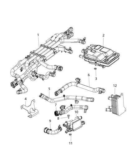 2019 Chrysler Pacifica  Hose Assembly-COOLANT Diagram for 68281057AC