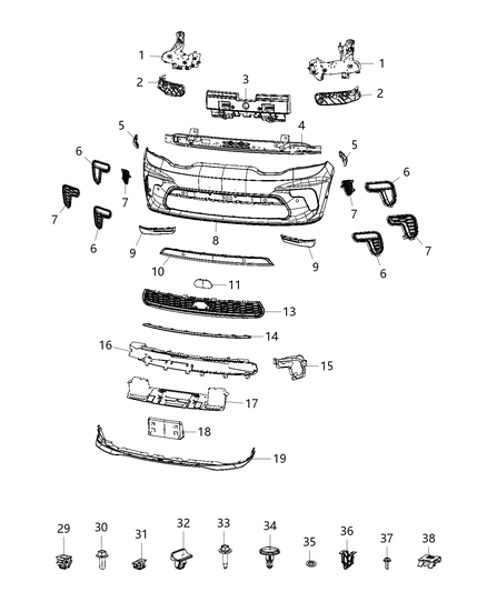 2021 Dodge Durango  Nut-Spring Diagram for 6512212AA