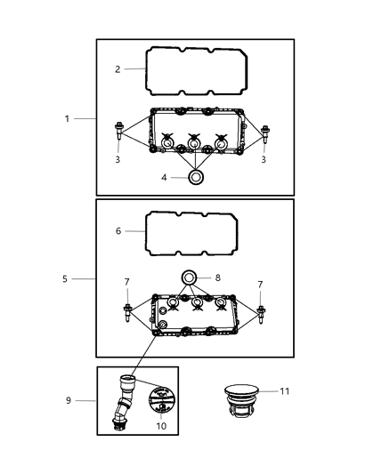 2007 Chrysler Pacifica  Cap-Oil Filler Diagram for 4892289AA