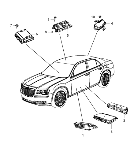 2014 Chrysler 300  OCCUPANT Restraint Module Diagram for 68105510AE