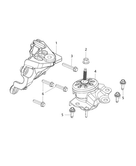 2021 Jeep Gladiator  Bolt-Hex FLANGE Head Lock Diagram for 6513345AA