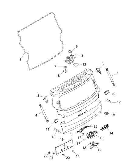 2015 Jeep Renegade  Screw-HEXAGON FLANGE Head Diagram for 68095101AA