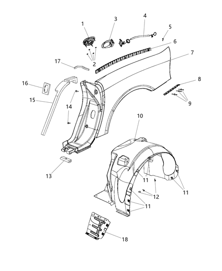 2016 Dodge Viper  Door-Fuel Fill Diagram for 5YW75MDRAA