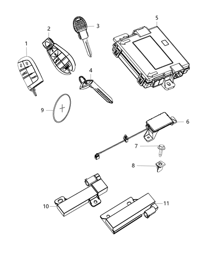 2012 Dodge Dart  Key-Blank Diagram for 68085673AA
